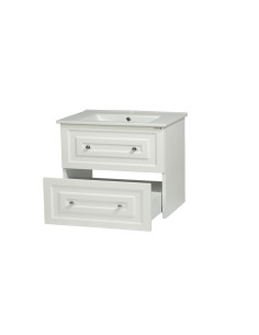 Kayra Izlietnes skapis ar atvilktnēm 100 cm, balts + izlietne SU100 2