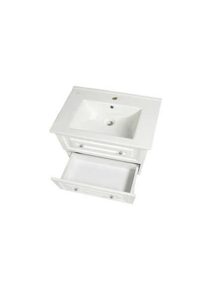 Kayra Izlietnes skapis ar atvilktnēm 100 cm, balts + izlietne SU100