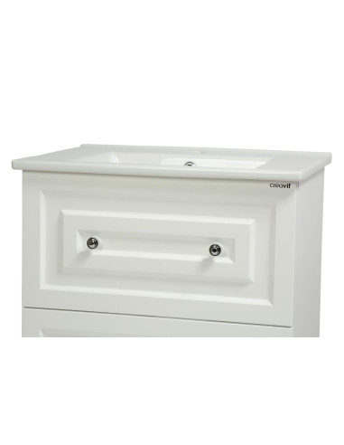 Kayra Izlietnes skapis ar atvilktnēm 100 cm, balts + izlietne SU100