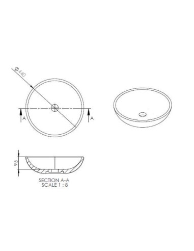 darba virsmas izlietne "NANCY", matēta mandeļu zaļa