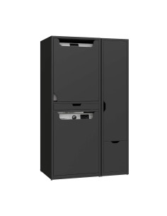 Veļas un žāvētāja skapis, 70x73x193 cm, antracīts 2