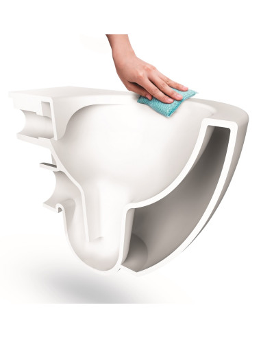 sienas piekarināmā tualete bez malām Bezmaksas ar iebūvētu bidē jaucējkrānu