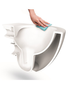 rimfree sienas tualete Bezmaksas, balta, bez sēdekļa 2