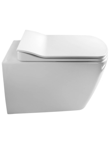 rimfree sienas tualete Eleganta, balta, bez sēdekļa