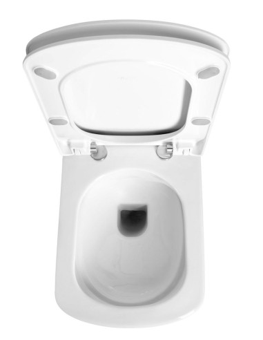 rimfree sienas tualete Eleganta, balta, bez sēdekļa