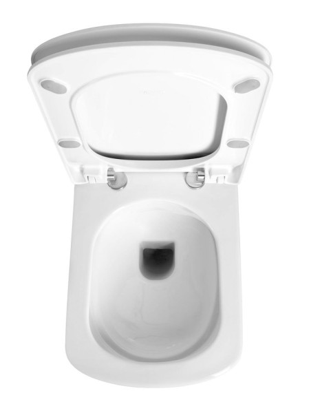rimfree sienas tualete Eleganta, balta, bez sēdekļa
