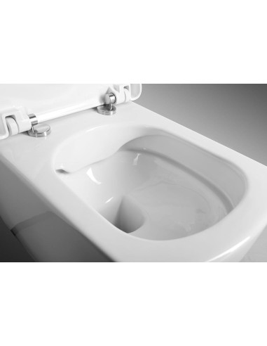 rimfree sienas tualete Eleganta, balta, bez sēdekļa