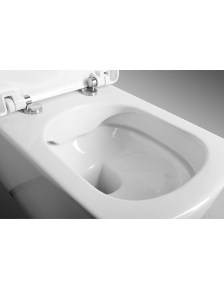 rimfree sienas tualete Eleganta, balta, bez sēdekļa