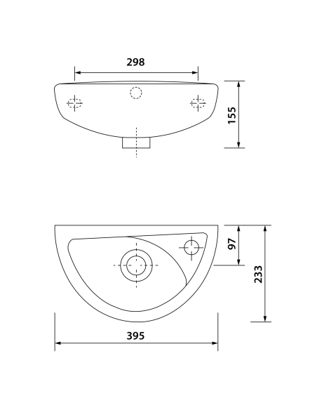 23*39 CM OVĀLS W.BASIN AR AURU BALTS