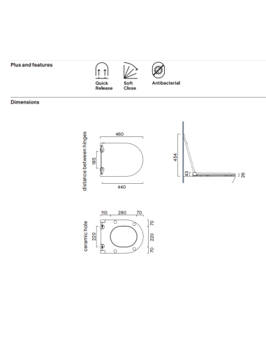 Tualetes poda vāks Sfera/Zero soft-close slim - 2