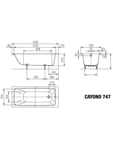 Kaldewei tērauda vanna Cayono 747 - 8
