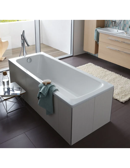 Tērauda-emaljas vanna 180x80cm Cayono 751 ar pretslīdes pārkl., balta - 2