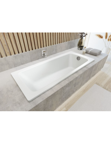 Tērauda-emaljas vanna 180x80cm Cayono 751 ar pretslīdes pārkl., balta - 7