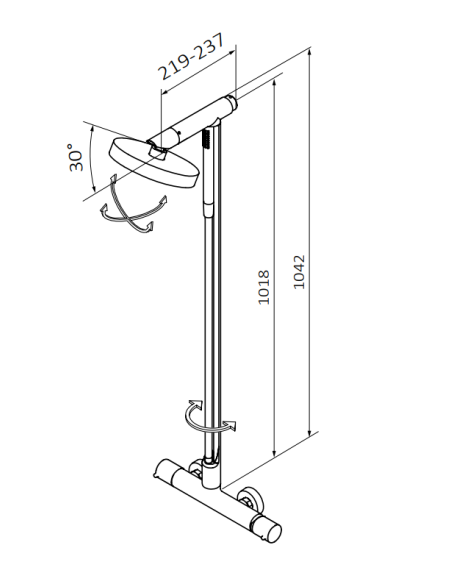 GYRO Shower thermostat with column, shower head and handset - 1
