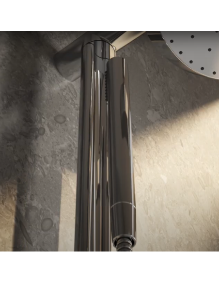 GRB Time Dušas termostats ar GYRO kolonnu, dušas galvu un klausuli, hroms - 4