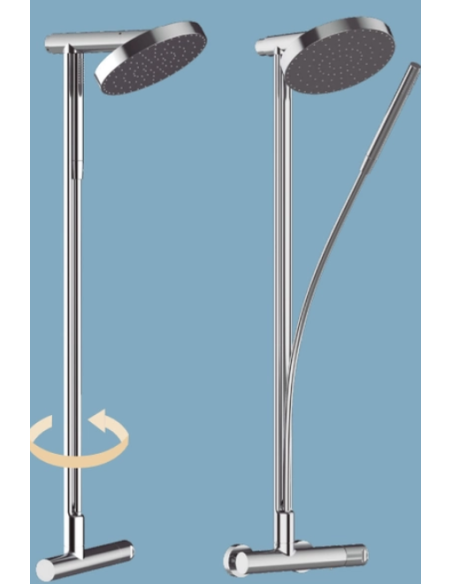 GYRO Shower thermostat with column, shower head and handset - 9