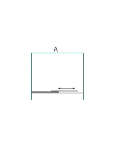 Dušas siena nišām 100x200cm caursp.stikl SVAJA - 2