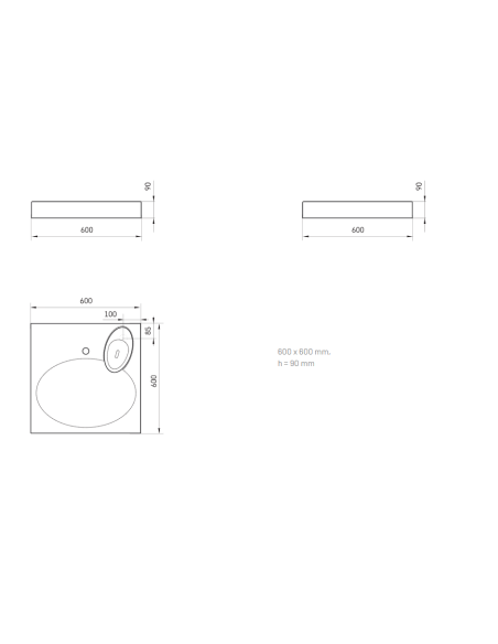 copy of Sink for installation above the washing machine, WBX 101 60x60x11cm - 5 copy of Sink for installation above the washing machine, WBX 101 60x60x11cm - 5