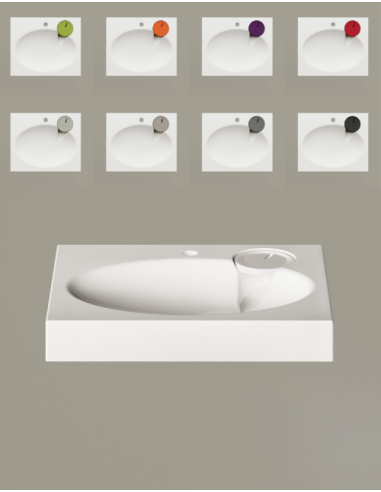 PAA Claro Mini sink can be installed above the washing machine, white 60x50x9cm - 8