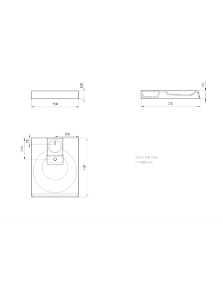 PAA Claro Grande sink can be installed above the washing machine, white 60x75x10cm - 1 PAA Claro Grande sink can be installed above the washing machine, white 60x75x10cm - 1