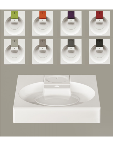 PAA Claro Grande sink can be installed above the washing machine, white 60x75x10cm - 2