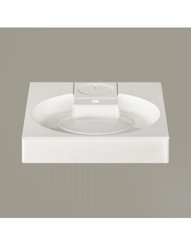 PAA Claro Grande sink can be installed above the washing machine, white 60x75x10cm - 5