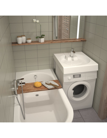 PAA Claro Grande sink can be installed above the washing machine, white 60x75x10cm - 6 PAA Claro Grande sink can be installed above the washing machine, white 60x75x10cm - 6