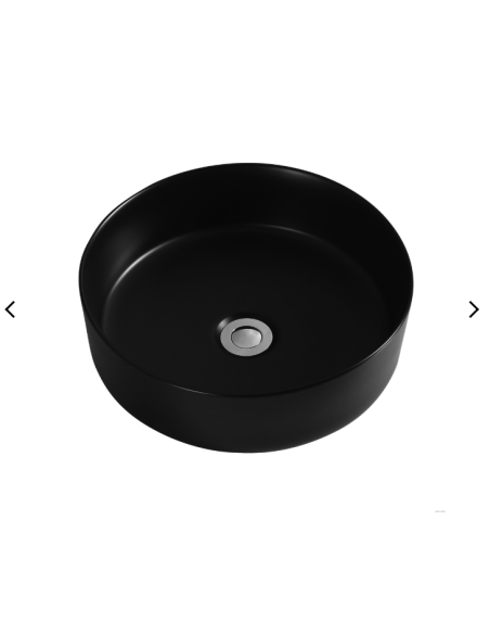 Washbasin Lavita Merida Slim Black 37x37x12cm, round Z223MB - 3