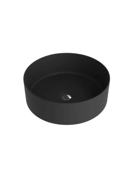 Washbasin Lavita Merida Slim Black 37x37x12cm, round Z223MB - 4