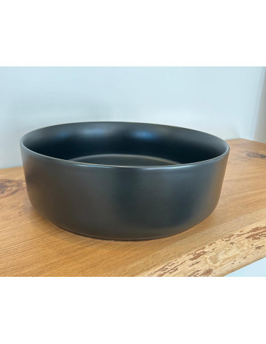 Washbasin Lavita Merida Slim Black 37x37x12cm, round Z223MB - 7