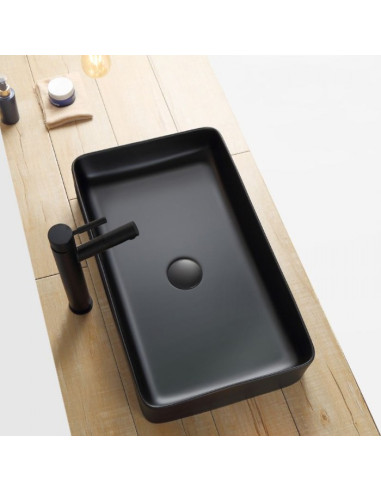Surface-mounted sink 60.5x34x11cm Lavita Pasana black - 3