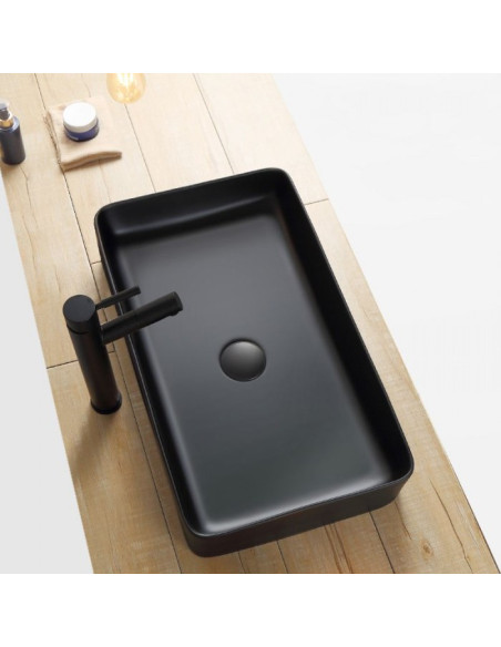 Surface-mounted sink 60.5x34x11cm Lavita Pasana black - 3