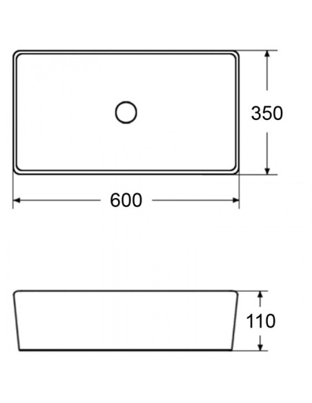 Surface-mounted sink 60.5x34x11cm Lavita Pasana black - 4