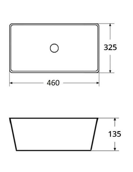 Керамическая мойка 46x32,5x13,5см Lavita Costa золото/белый - 2