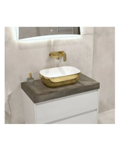 Ceramic sink 46x32.5x13.5cm Lavita Costa gold/white - 3
