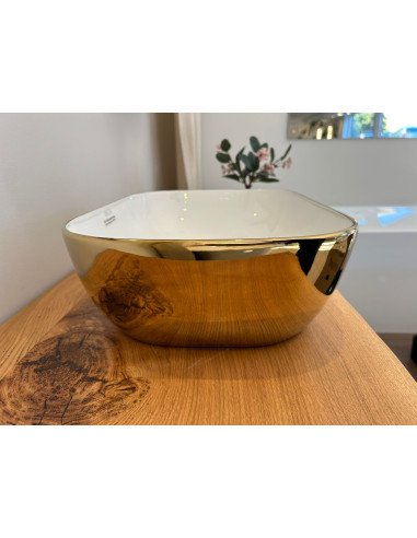 Ceramic sink 46x32.5x13.5cm Lavita Costa gold/white - 4