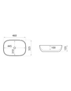 Valamu Lavita Costa Black 46x32,5x13,5cm, must matt - 3 2