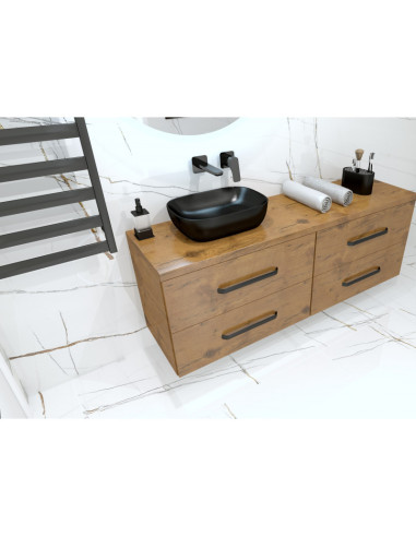 Washbasin Lavita Costa Black 46x32.5x13.5cm, black matte - 2