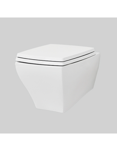 ArtCeram pie sienas piekaramais pods Jazz JZ01 ar poda vāku, balts - 2