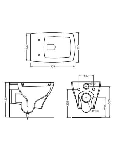 ArtCeram pie sienas piekaramais pods Jazz JZV001 - 3