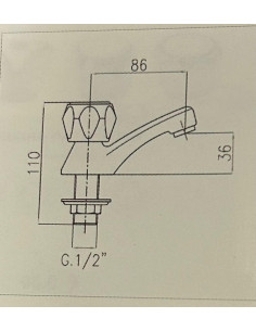 Keramiskās izl. krāns vienam ūdenim 598 ORCHIDEA - 1 2