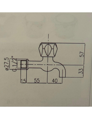 Virtuves krāns no sienas 10 cm 658 ORCHIDEA - 2