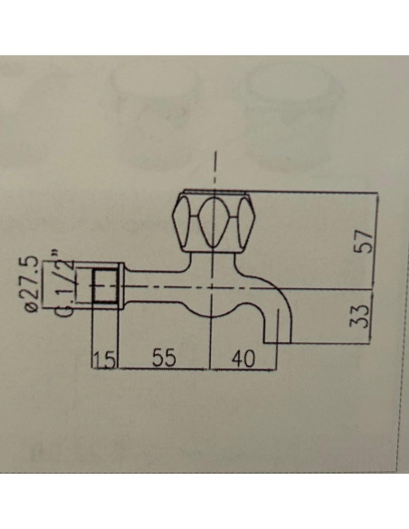 Virtuves krāns no sienas 10 cm 658 ORCHIDEA - 2 Virtuves krāns no sienas 10 cm 658 ORCHIDEA - 2