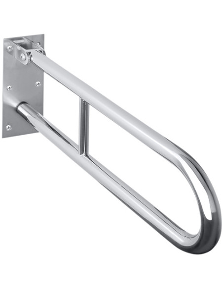 HELP: Folding grab bar in U shape 813 mm, stainless steel, polished, without cover HELP: Folding grab bar in U shape 813 mm, stainless steel, polished, without cover
