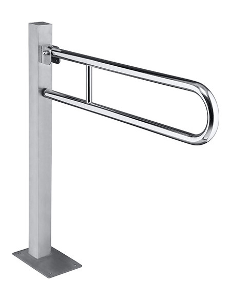 HELP: Folding grab bar U- shapped, ground mounted 813 mm, stainless steel, polished, without cover