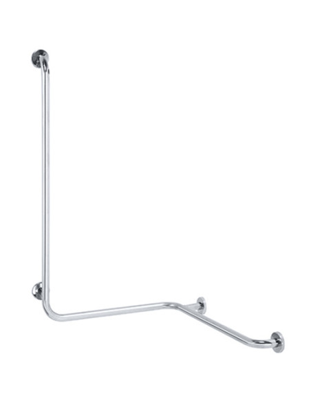 HELP: Shower grab bar with vertical support leftward, polished, with cover
