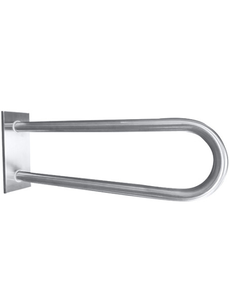 HELP: Grab bar in U shape 600 mm, stainless steel, brushed, with cover HELP: Grab bar in U shape 600 mm, stainless steel, brushed, with cover