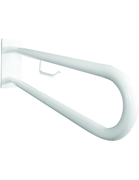 HELP:abutment grab bar in U shape with TP holder 850 mm, white, with cover HELP:abutment grab bar in U shape with TP holder 850 mm, white, with cover