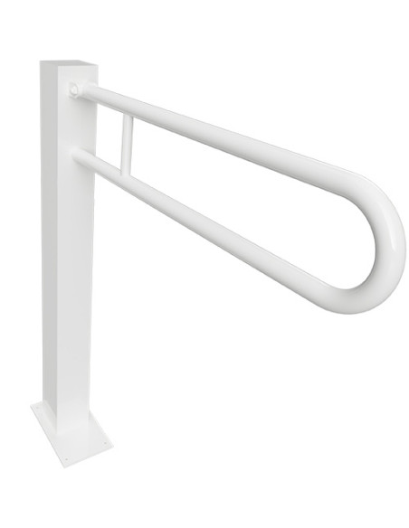 HELP: Folding grab bar U- shapped, ground mounted 750 mm, white, without cover