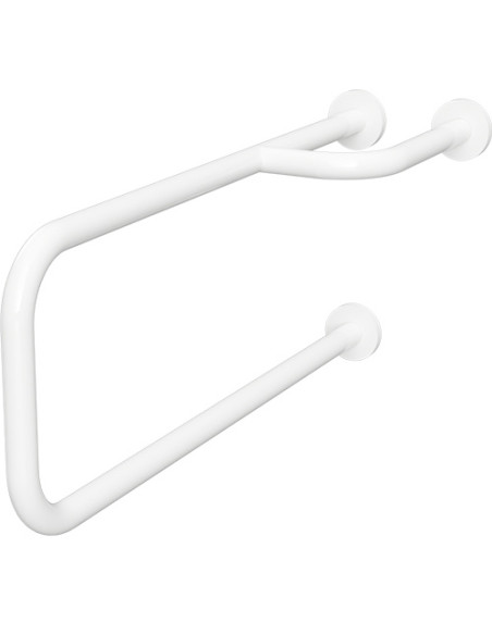 HELP: Grab bar with towel-holder, right, white with cover flange HELP: Grab bar with towel-holder, right, white with cover flange